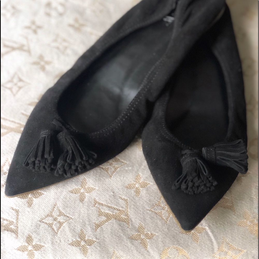 J. Crew Suede Tassel Flats